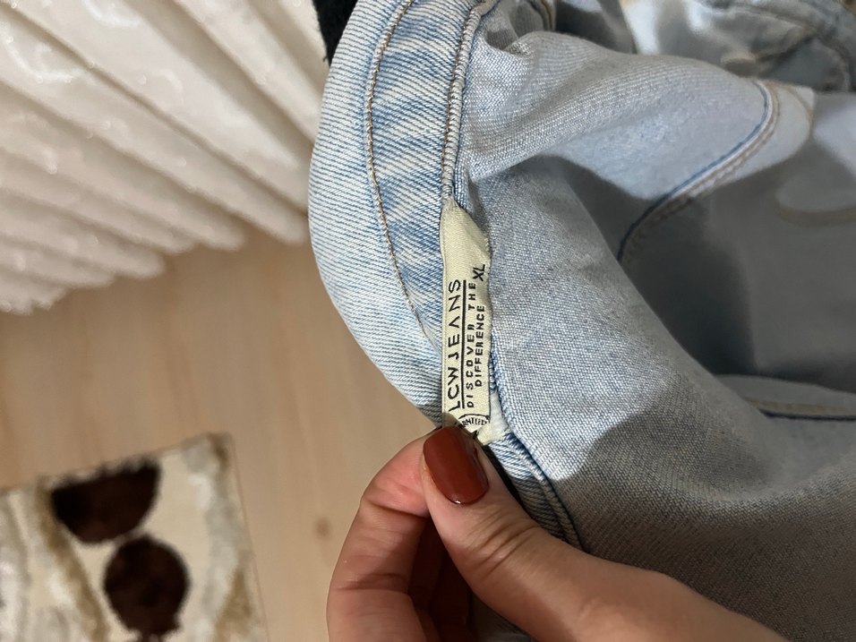 Düğmeli Kadın Mavi Denim Ceket - Görsel 3