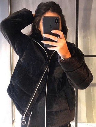 Siyah bomber ceket
