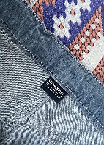 10 Yaş Beden Erkek Çocuk Gri Batik Desenli Denim Pantolon