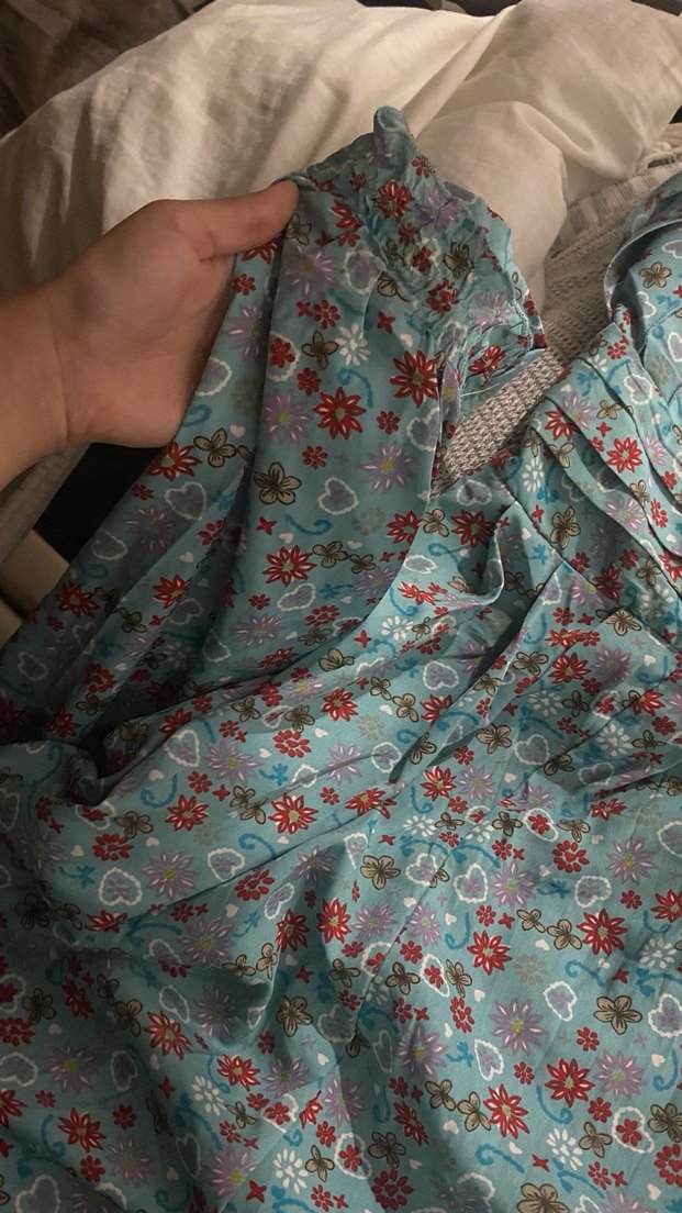 Turkuaz Desenli Bohem Elbise - Görsel 3