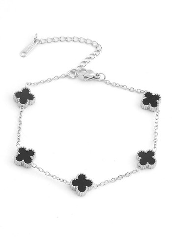 Silver Çelik Yonca Bileklik - Görsel 5