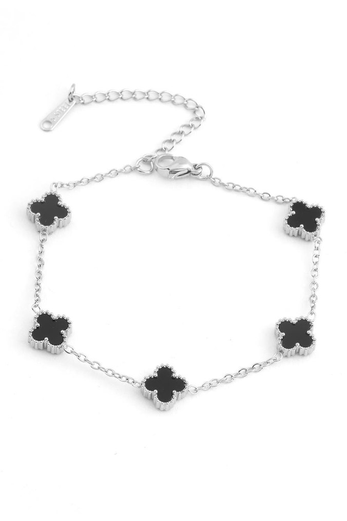 Silver Çelik Yonca Bileklik - Görsel 5