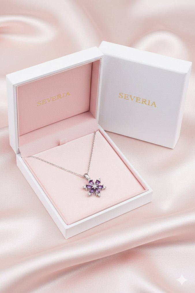 Lotus Çiçeği Zarif Kadın Kolye (Çelik) - Görsel 2