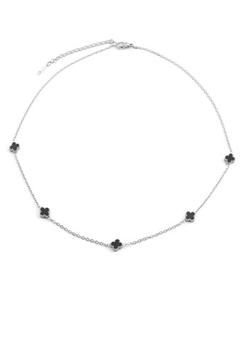 Silver Çelik Yonca Kolye - Görsel 5