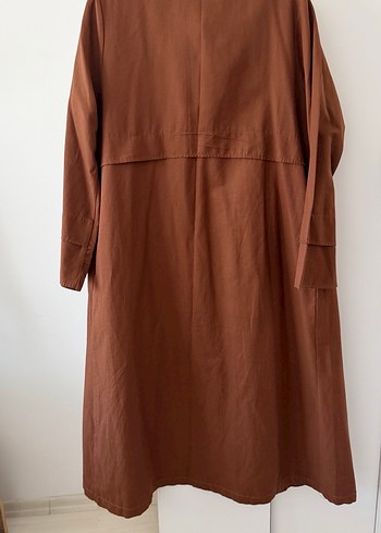 Kahverengi/Taba Mevsimlik ince trençkot - Görsel 3