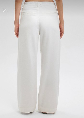 Kadın Beyaz Regular Fit Pantolon 25/30 - Görsel 4