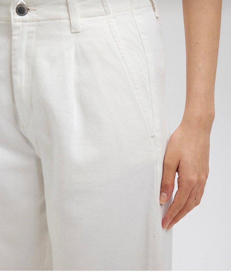 Kadın Beyaz Regular Fit Pantolon 25/30 - Görsel 3