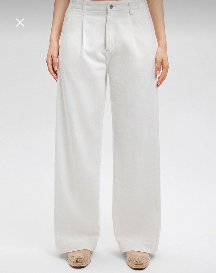 Kadın Beyaz Regular Fit Pantolon 25/30 - Görsel 5