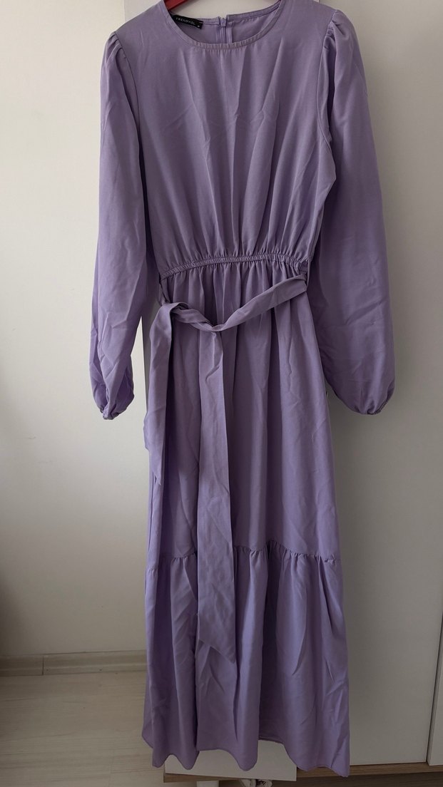 Mor Uzun Elbise - Görsel 2