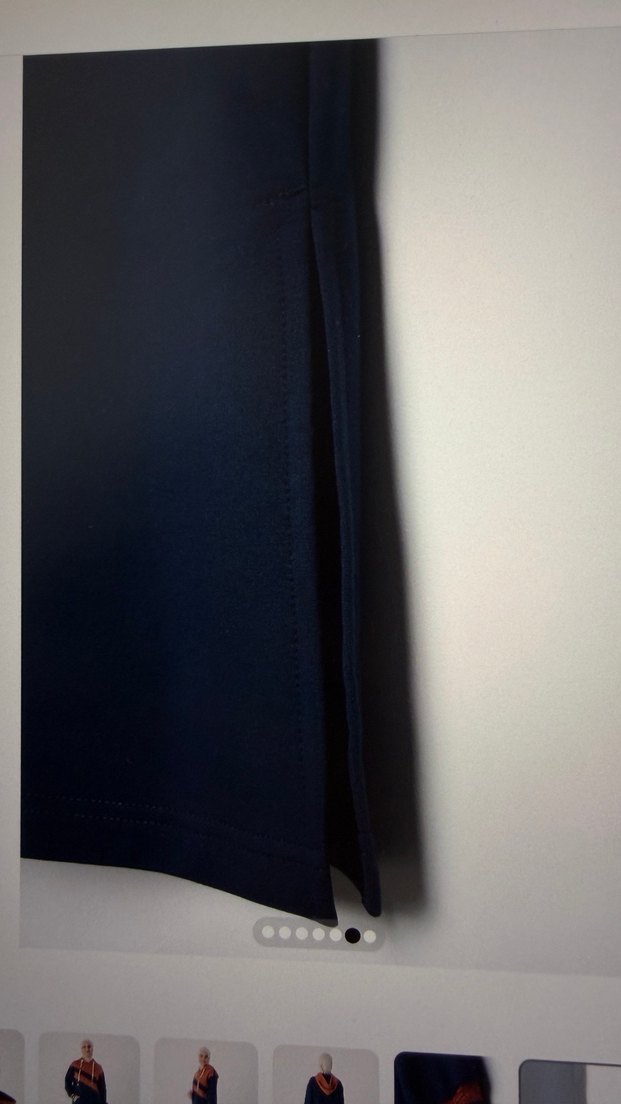 Uzun Lacivert Kapüşonlu Tunik - Görsel 2