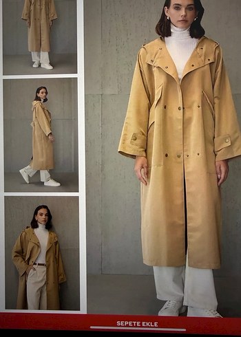 Camel Kadın Trençkot - Görsel 4