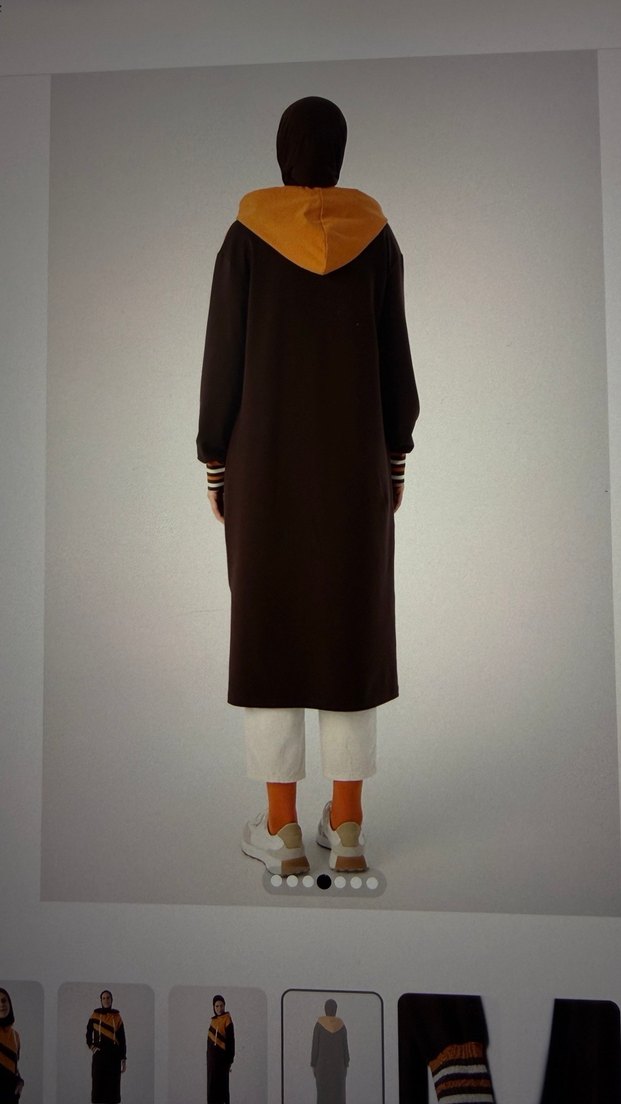 Acı kahve Turuncu Uzun Triko Tunik - Görsel 3