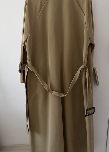 Yeşil Uzun Kemerli Kadın Trençkot - Görsel 5