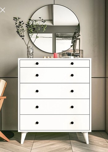 Ahşap Beyaz çekmece - Görsel 2