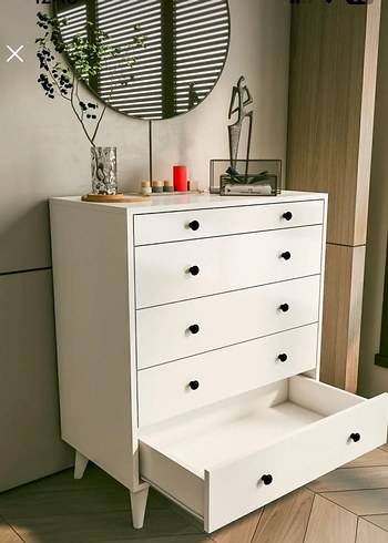 Ahşap Beyaz çekmece - Görsel 3