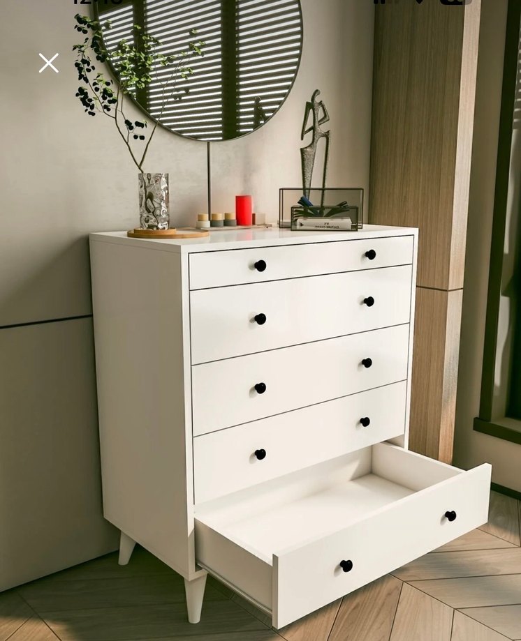 Ahşap Beyaz çekmece - Görsel 3