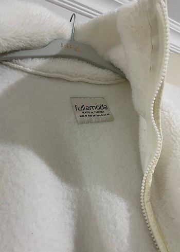 Kürklü Beyaz Kadın Polar Ceket - Görsel 3