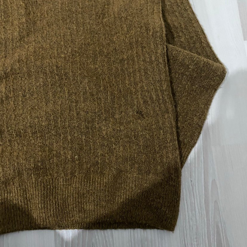 V Yaka Örgü Kadın Kazak - Görsel 2