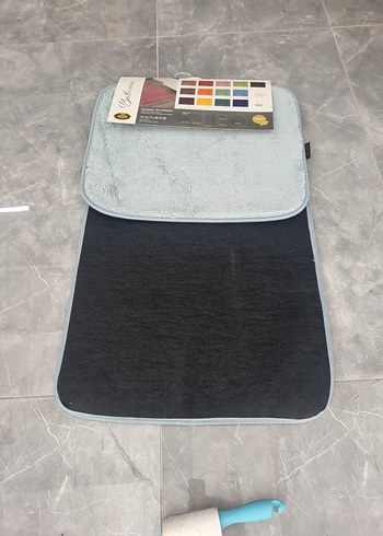 Beden gri Renk 2 li BANYO PASPAS TAKIMI