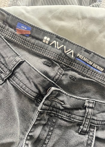 Ava Gri Düğmeli Keten erkek ve gri erkek kot Pantolon - Görsel 3