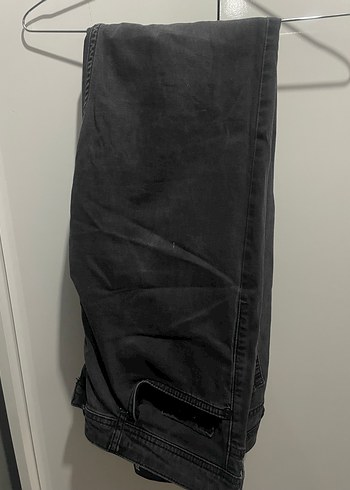 Ava Gri Düğmeli Keten erkek ve gri erkek kot Pantolon - Görsel 4