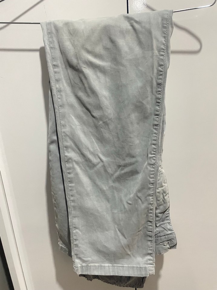 Ava Gri Düğmeli Keten erkek ve gri erkek kot Pantolon - Görsel 2