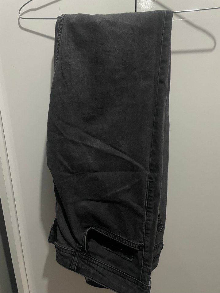 Ava Gri Düğmeli Keten erkek ve gri erkek kot Pantolon - Görsel 4