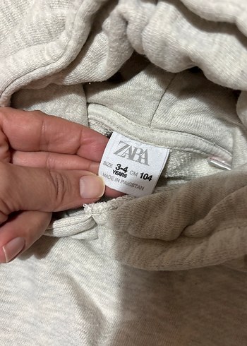 Gri Kapüşonlu Rahat Kesim Kadın Sweatshirt - Görsel 3