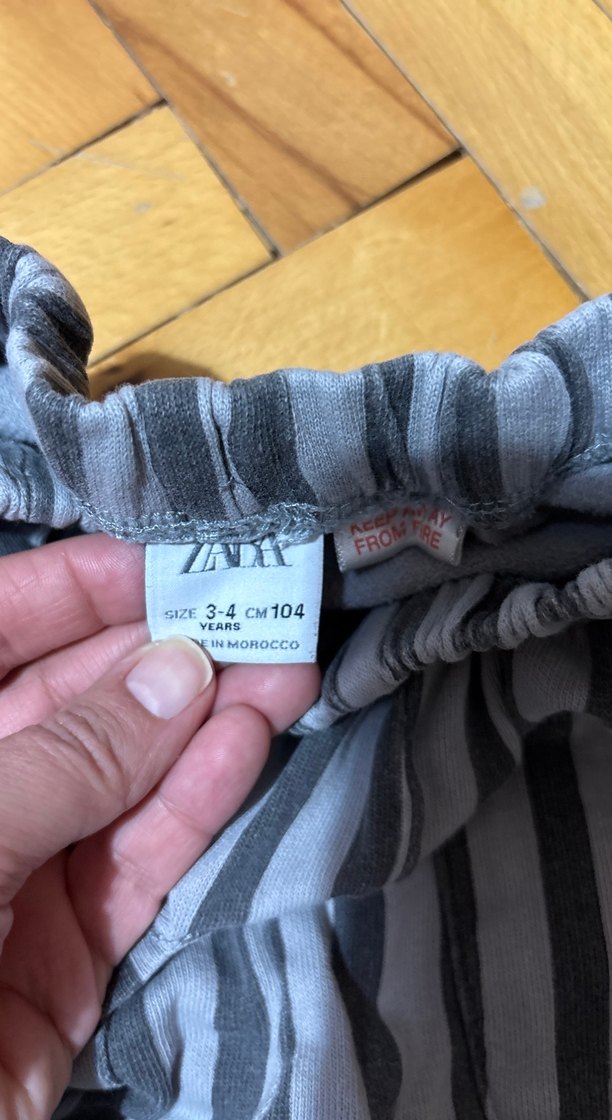 Çizgili Erkek Çocuk Geniş Kesim Keten Pantolon - Görsel 3