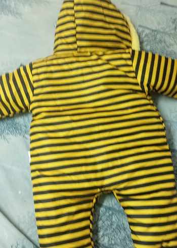 Sarı Zebra Desenli Bebek Tulumu - Görsel 3