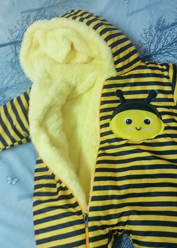 Sarı Zebra Desenli Bebek Tulumu - Görsel 2