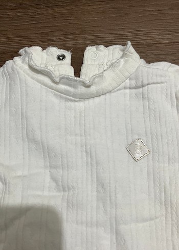 Bebek Kız Uzun Kollu Beyaz Body - Görsel 2