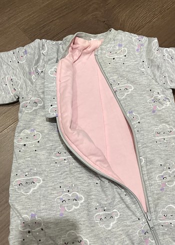 Kız Çocuk Gri Fermuarlı Uyku Tulumu - Görsel 2