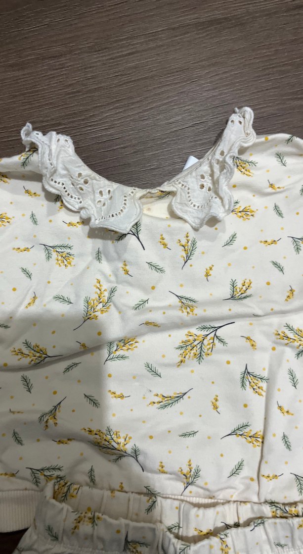 Bebek Kız Uzun Kollu Dantelli Takım - Görsel 2