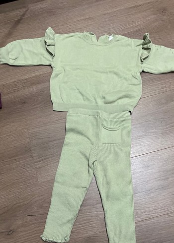 Koyu Mor Uzun Kollu Bebek Kız Takımı - Görsel 4