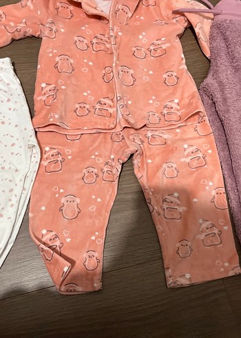 Pembe Dantelli Uzun Kollu Bebek Kıyafet Takımı - Görsel 4