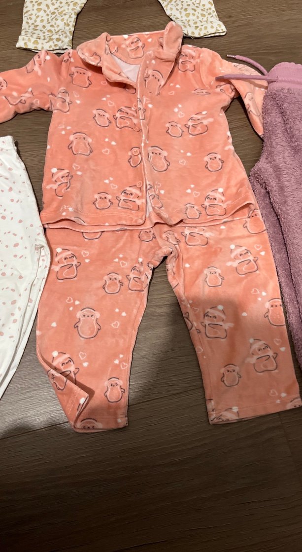 Pembe Dantelli Uzun Kollu Bebek Kıyafet Takımı - Görsel 4