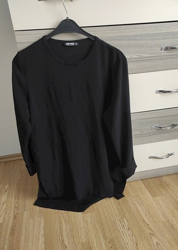 Siyah kadın uzun gömlek - Görsel 2