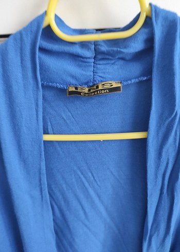 Mavi Yüksek Yaka hırka - Görsel 2