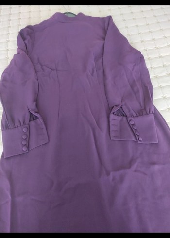 Kadın  özel dikim Mor Uzun Kollu 


 Elbise - Görsel 2