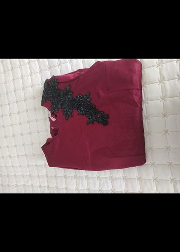 Bordo İşlemeli Boncuklu Gotik Broş - Görsel 3