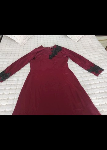 Bordo İşlemeli Boncuklu Gotik Broş - Görsel 2