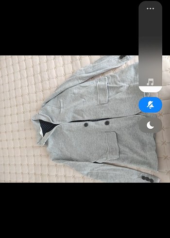 Erkek Çocuk Gri Pamuklu Düğmeli Ceket - Görsel 2