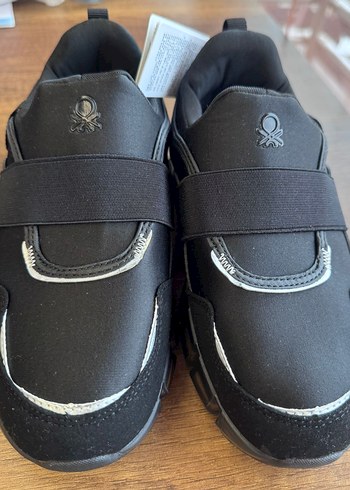 Siyah Erkek Spor Ayakkabı Velcro Bantlı - Görsel 3