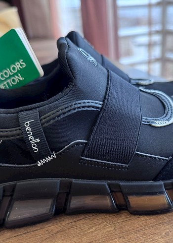 Siyah Erkek Spor Ayakkabı Velcro Bantlı - Görsel 2