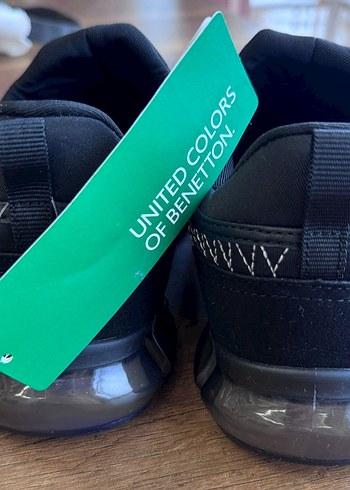 Siyah Erkek Spor Ayakkabı Velcro Bantlı - Görsel 4