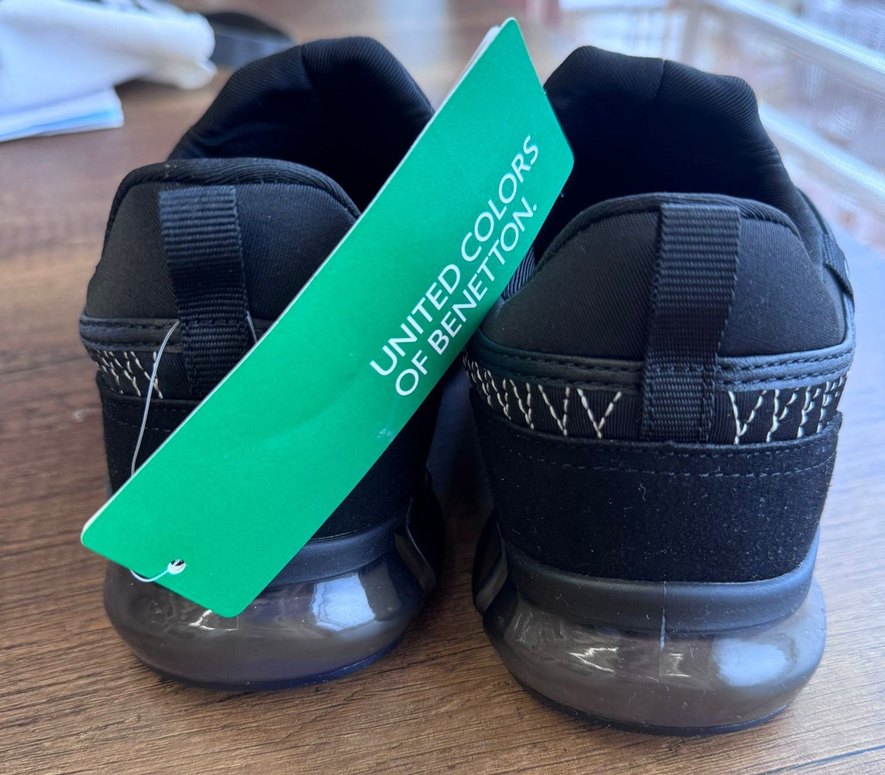 Siyah Erkek Spor Ayakkabı Velcro Bantlı - Görsel 4