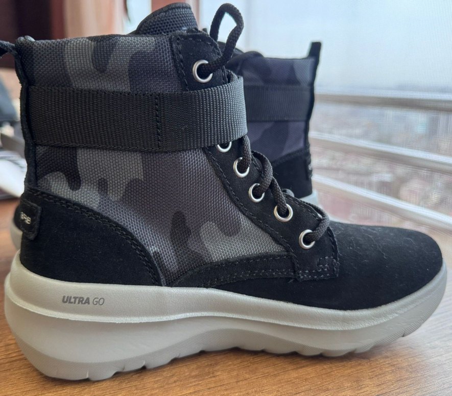 Gri Kamuflaj Desenli Skechers kadin ve kiz Çocuk bot - Görsel 2