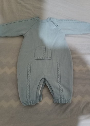 Gri Örgü Bebek Tulumu - Görsel 2