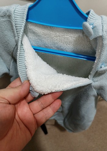 Gri Örgü Bebek Tulumu - Görsel 5